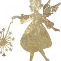 Floristik24 Ángel decorativo con diente de león, adorno de Adviento de metal, ángel navideño dorado con aspecto antiguo Al.21cm