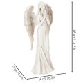 Figura de ángel de pie, rezando, elemento decorativo, 36 cm. | Floristik24.es