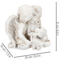 Figura de ángel infantil con pareja de ángeles y corazón, 24 cm. | Floristik24.es
