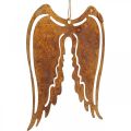 Alas de ángel metal deco colgador pátina decoración 19,5cm 3uds