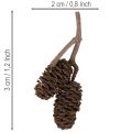 Piñas de aliso naturales, sueltas, para decoración, 3 cm, 300 g, color marrón natural. | Floristik24.es