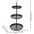 Soporte redondo de metal de tres niveles para servir, ideal para la decoración de mesas de varios niveles, 61 cm. | Floristik24.es