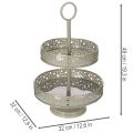 Bandeja decorativa de dos niveles con asa, diseño de estrella, 49 cm. | Floristik24.es