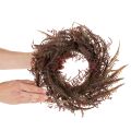 Corona artificial con ramas de helecho, decoración otoñal, 35 cm. | Floristik24.es