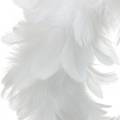 Floristik24 Guirnalda de plumas decoración Pascua grande blanca Ø24cm plumas reales