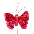 Floristik24 Mariposa primaveral con purpurina de 5cm de colores surtidos. 24ST