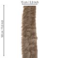 Ribete de piel sintética para decoración y manualidades, 15x180cm, 2 piezas | Floristik24.es