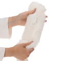 Cinta decorativa blanca y esponjosa, rollo de piel sintética, 10x140cm, 3 piezas | Floristik24.es