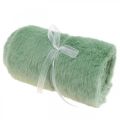 Floristik24 Cinta de pelo decorativa verde camino de mesa de piel sintética de piel de menta 15 × 150cm