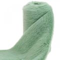 Floristik24 Cinta de pelo decorativa verde camino de mesa de piel sintética de piel de menta 15 × 150cm