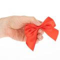Lazo decorativo rojo, preatado para manualidades y empaquetado, 11 cm, 25 unidades | Floristik24.es