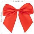 Lazo decorativo rojo, preatado para manualidades y empaquetado, 11 cm, 25 unidades | Floristik24.es