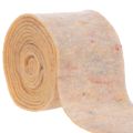 Floristik24 Cinta de fieltro, salvamanteles bicolor de fieltro de lana, naranja/multicolor, 15 cm x 5 m