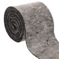 Floristik24 Bisagra para maceta de fieltro de lana bicolor, gris/negro, 15 cm x 5 m