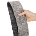 Cinta de fieltro, correa para macetas, 100% lana, gris/negro, 7,5 cm de ancho, 5 m de largo | Floristik24.es