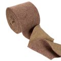 Cinta de fieltro bicolor de lana, 100% lana, morado/marrón, 15 cm x 5 m | Floristik24.es