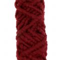 Floristik24 Cordón de fieltro polar Mirabell 25m rojo oscuro