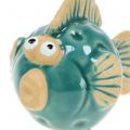 Floristik24 Deco pescado azul, pescado de cerámica, pescado de cerámica, marítimo L7cm 8ud