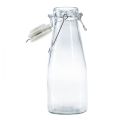 Floristik24 Botella decorativa de cristal con tapón transparente Ø7cm 20,5cm