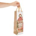 Bolsa de regalo con forma de botella, casa navideña y árbol de Navidad de 36 cm (2 unidades) | Floristik24.es