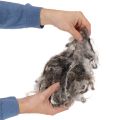 Lana de oveja decorativa, lana natural gris jaspeada, suelta, 250 g | Floristik24.es