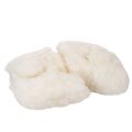 Floristik24 Lana de oveja suelta, lana natural, melange blanco, versátil, 250 g