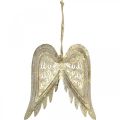 Floristik24 Alas de ángel, decoración de metal para colgar, adornos para árboles de Navidad dorados, aspecto antiguo Al 11,5 cm An 11 cm 3 piezas