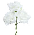 Floristik24 Rosa de espuma Ø 7,5cm blanca 18ud