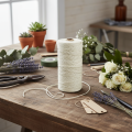 Cordón de yute, bramante de yute natural, colores naturales, blanqueado, Ø3 mm, L200 m | Floristik24.es