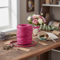 Cordón de papel 6mm 23m rosa | Floristik24.es