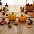 Figura de calabaza para decoración de mesa otoñal, decoración de otoño, 10 cm, 2 piezas | Floristik24.es