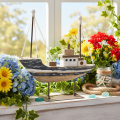Decoración de barco, estilo marítimo, de madera con soporte, 20 cm. | Floristik24.es