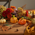 Calabazas decorativas para la decoración de mesa otoñal, 6 cm, 2 unidades | Floristik24.es