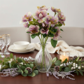 Ramo de rosas artificiales de Navidad con flores moradas, 35 cm, 6 unidades. | Floristik24.es