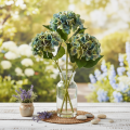 Flor de hortensia artificial, azul verdoso, tallo individual decorativo, 53 cm. | Floristik24.es