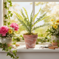Rama de helecho artificial, planta verde artificial para decoración, 45 cm | Floristik24.es