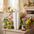 Jarrón de flores estriado, jarrón decorativo moderno de 38 cm. | Floristik24.es