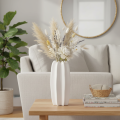 Jarrón acanalado, jarrón de cerámica moderno para flores secas, 40 cm | Floristik24.es