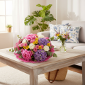 Collarín floral rosa Rondella para ramos, 48 cm | Floristik24.es