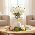 Claveles artificiales, blancos, 40 cm, 4 unidades | Floristik24.es