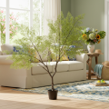 Árbol artificial con hojas delicadas, 120 cm | Floristik24.es