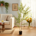 Planta artificial en maceta, 130 cm de altura, verde, decorativa. | Floristik24.es
