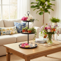 Soporte redondo de metal de tres niveles para servir, ideal para la decoración de mesas de varios niveles, 61 cm. | Floristik24.es
