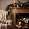 Estrella decorativa LED de alambre para colgar, para uso interior, funciona con pilas, 51 cm. | Floristik24.es