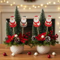 Estacas decorativas de Papá Noel para arreglos florales y plantas en maceta, 31 cm, 12 unidades | Floristik24.es