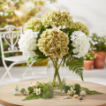 Flor de hortensia artificial con tallo largo y hojas, 60 cm. | Floristik24.es