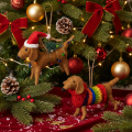Adorno decorativo de perro salchicha para árbol de Navidad, 16 cm, 2 piezas | Floristik24.es