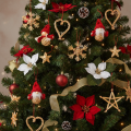 Juego de adornos de paja para árbol de Navidad: figuras y estrellas de 6 cm, 30 unidades. | Floristik24.es