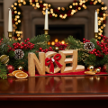 Letra Noel con lazo, decoración navideña, 18 cm | Floristik24.es