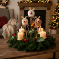 Pinzas decorativas de reno con pompones para Navidad, 24 cm, 12 unidades | Floristik24.es